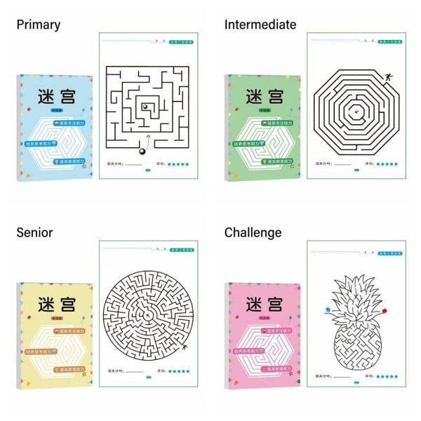 Maze Training Book Barns koncentrationståg PRIMÄR primary