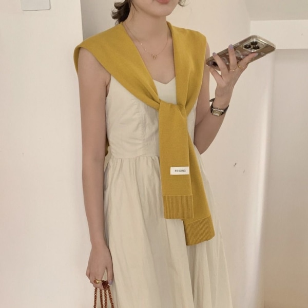 Fake Collar Sjal Stickad Fake Collar BEIGE beige