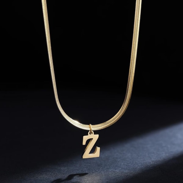 Engelsk bogstavhalskæde Chain Pendant Halskæde Z Z Z