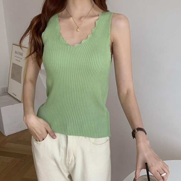 Tank Top Crop Top GRØN Green