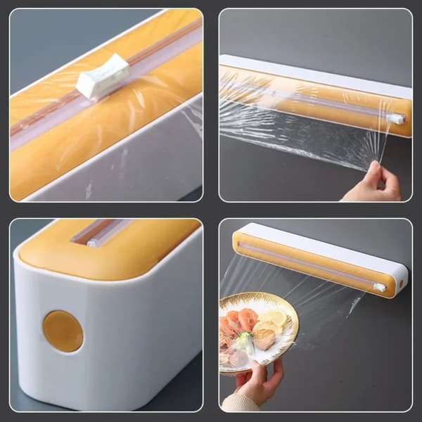 Matfilmdispenser Magnetisk Foliedispenser GRÅ VANLIG VANLIG grey Regular-Regular
