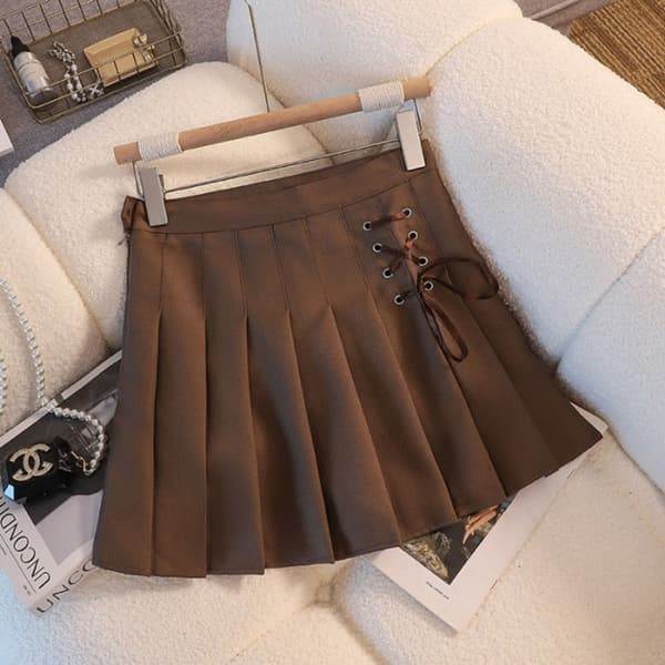 Plisserad Minikjol VIT L White L