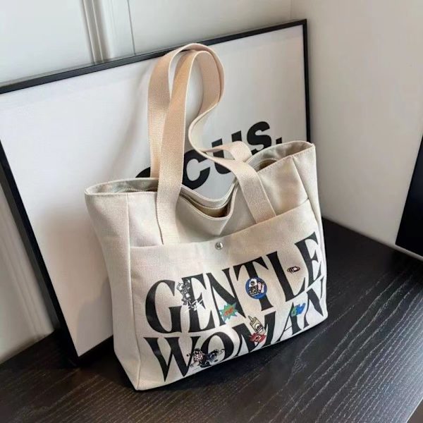 Canvas Tote Olkalaukku Olkalaukku RUSKEA brown