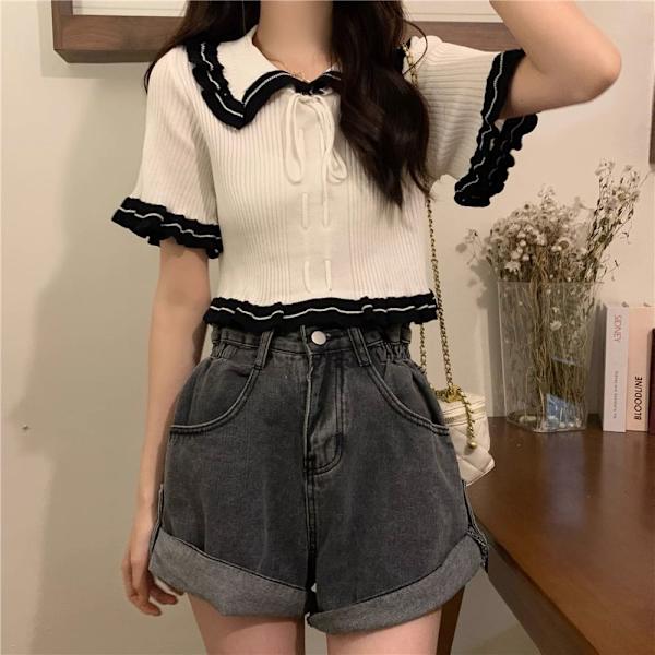 Crop Top Dam Top APRIKOS Apricot