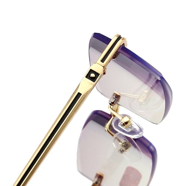 Business Läsglasögon Ultralätt glasögon GULD STYRKA 100 Gold Strength 100