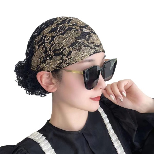 Turban Hatte Tørklæde GULD Gold