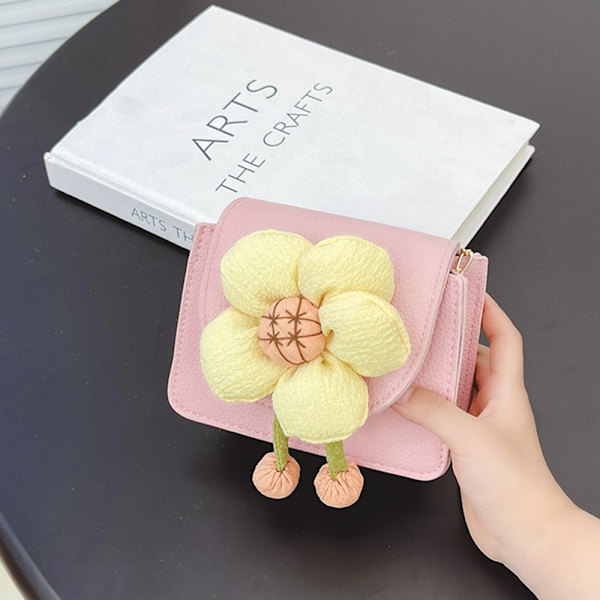 Kids Chain Olkalaukku Crossbody Bucket Laukut WHITE Flower white flower-flower