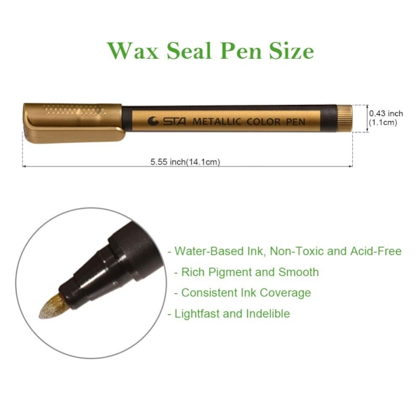 Wax Seal Pen Metallic Pens Stamp Pen
