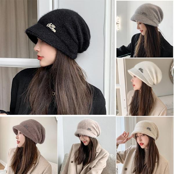 Strikkede Beanies Dame Beanie Caps SVART black