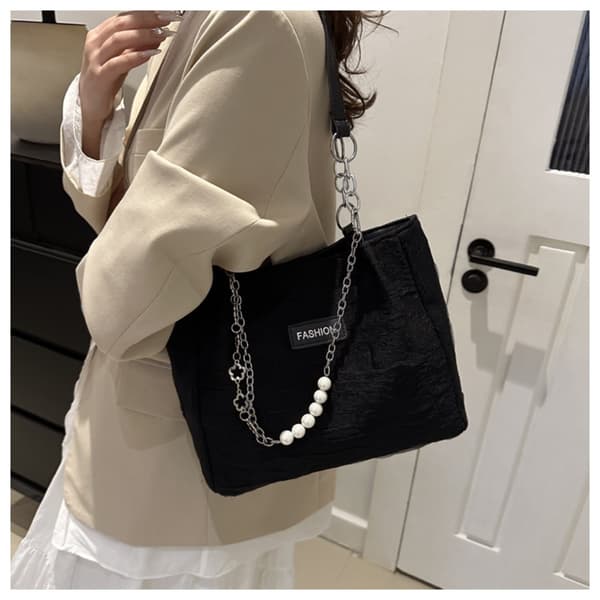 Perle Håndtaske Skuldertaske SORT Black
