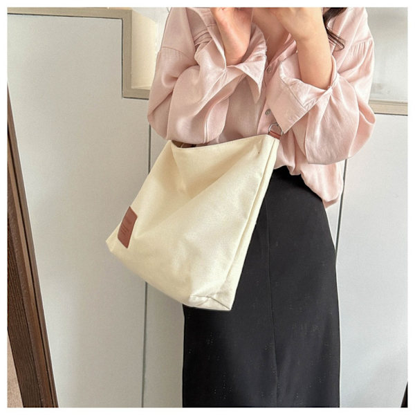 Lærreds skuldertaske Dame Tote Bag SORT Black