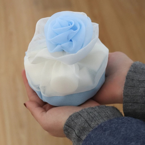 5 st Blompresentpåse Dragskopåsar LJUSBLÅ light blue