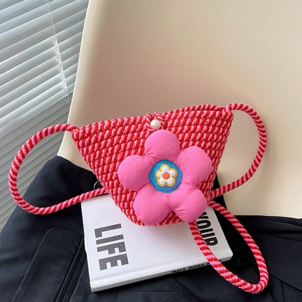 Crossbody-veske for barn i bomullsvev ORANSJE orange
