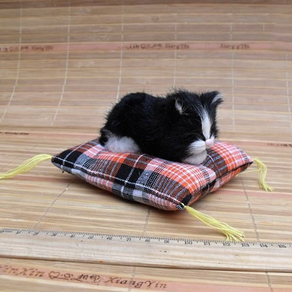 Simuleringsdocka Liggande Katter Mini Sovande Katter Ornament SITTANDE Sitting Cat