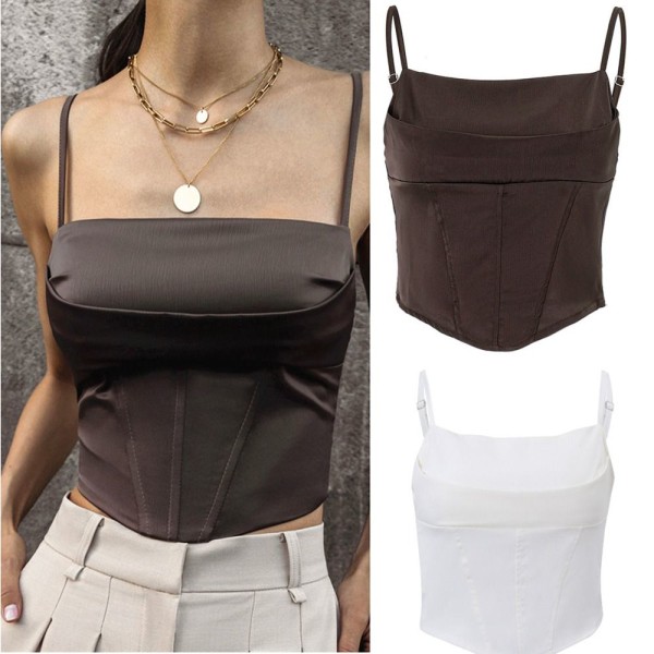 Linne Crop Tops BROWN S Brown S