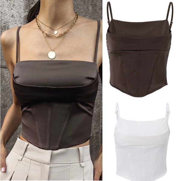 Puserot Crop Topit VALKOINEN M White M