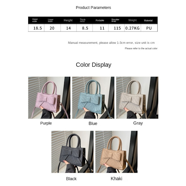 Bow Hand Bag Olkalaukku GRAY Grey