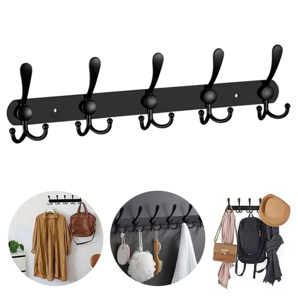 Makuuhuoneen säilytysteline ripustusteline SILVER 5 TRI HOOKS 5 TRI Silver 5 Tri Hooks-5 Tri Hooks
