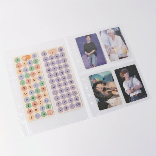 10 STK Løsblade Album Fotokort Album Binder TRANSPARENT 4 transparent 4 grids-1-4 grids-1