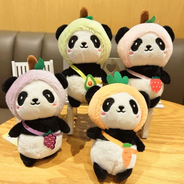 Frukt Panda Docka Plysch Hänge Docka GUL Yellow