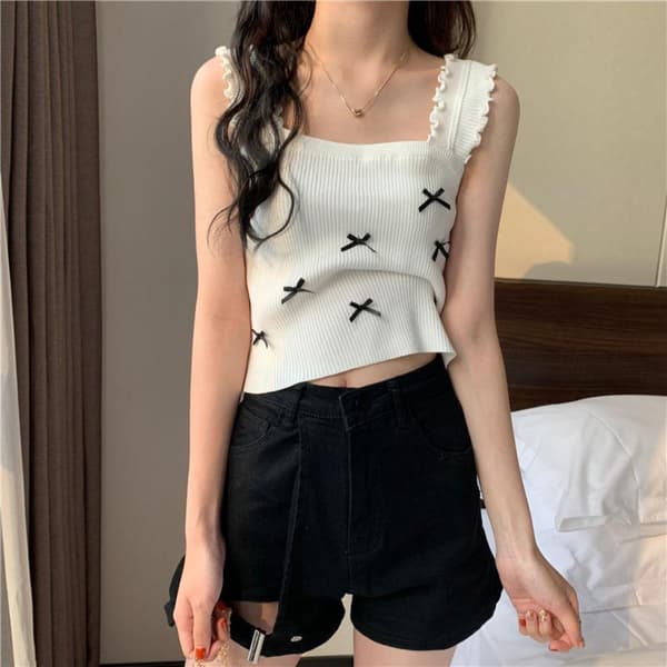 Vest Slankende Top SORT Black