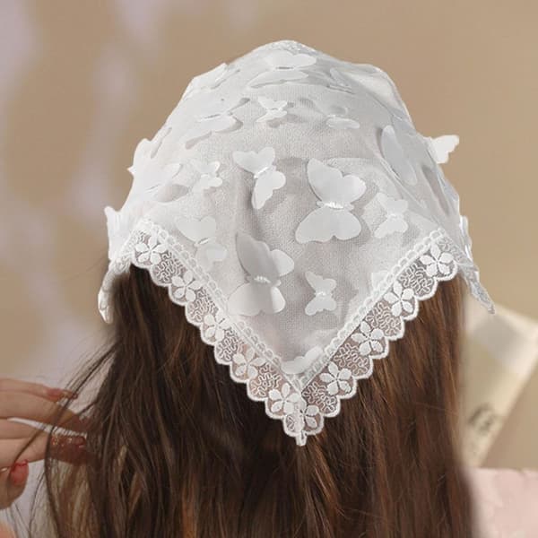 Spets Hårband Blomma Turban Sjal 2 2 2