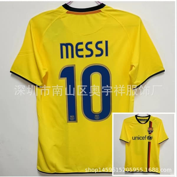 2008-2009 Barcelona Retro fotbollströja Tröja Nr 6 Xavi M