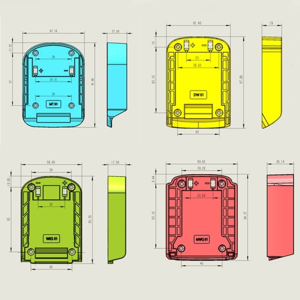 DIY Adapter Batteristik SORT TIL MILWAUKEE SORT TIL Black for Milwaukee