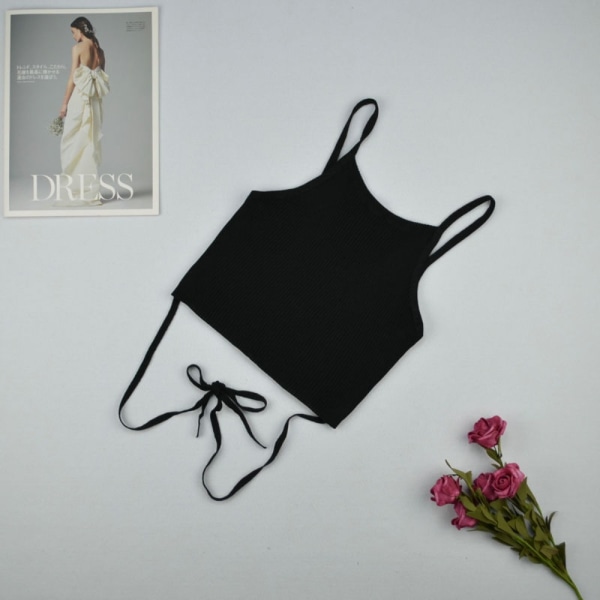 Rygløs Sling Tank Top SORT Black