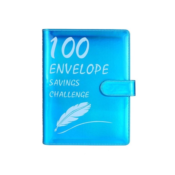 100 Days Savings Challenge Saving Challenge Binder BLÅ Blue