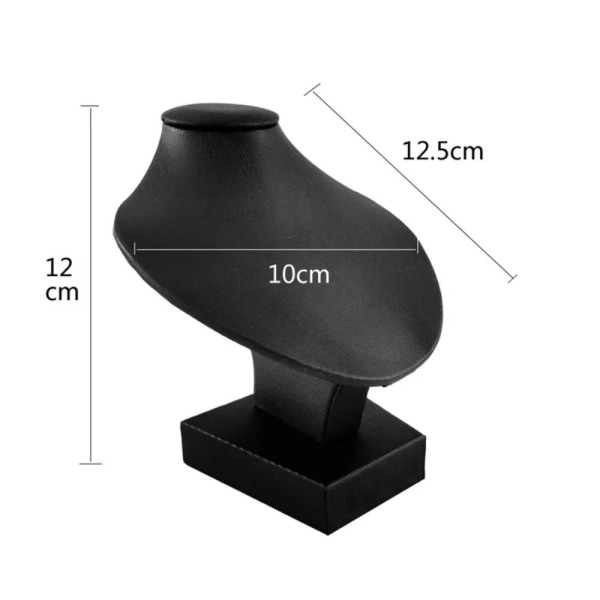 Display Stativ Hals Modell Stativ SVART PU SORT PU Black PU