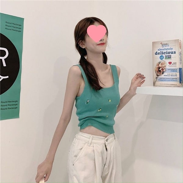 Tank Top Crop Top SORT Black
