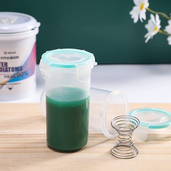 8 styks Paint Container Mixing Spring Cup Opbevaring Cup