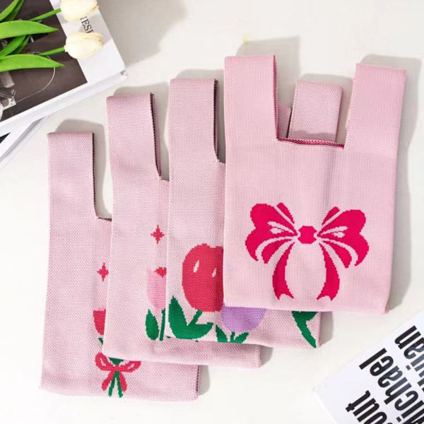 Knit Handbag Knot Wrist Bag 3 3 3