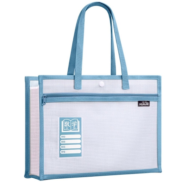 Tote Skoletaske Tutorial Taske BLÅ Blue