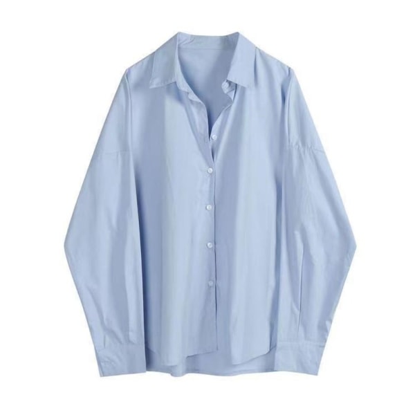 Vit lös skjorta damblus BEIGE L Beige L
