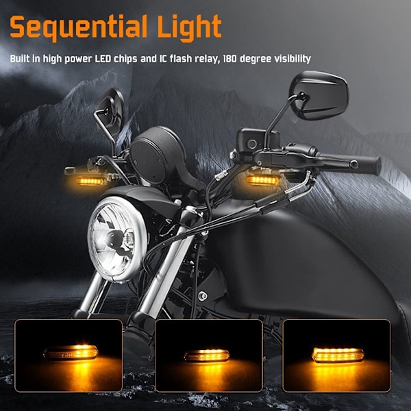 1 par universelle blinklys Miniblinklys LED-blinklys