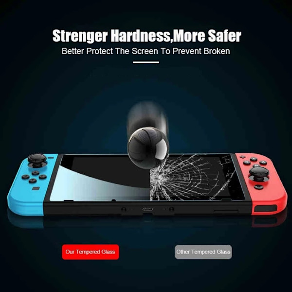 3 STK Skærmbeskyttelsesfilm af hærdet glas 3 STK TIL SWITCH OLED 3PCS For Switch OLED