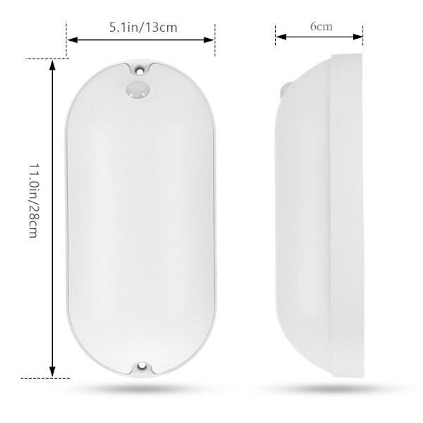 LED Motion PIR-sensorlys Sikkerhetsvegglys Hagesti