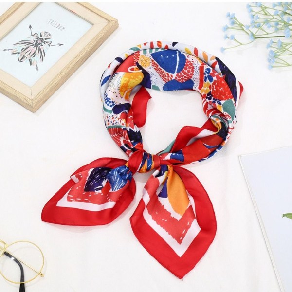 Silk Headscarf Fashionabla Scarf RÖD red