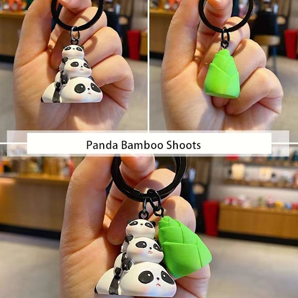 Dyr nøglering Panda vedhæng 3 3 3