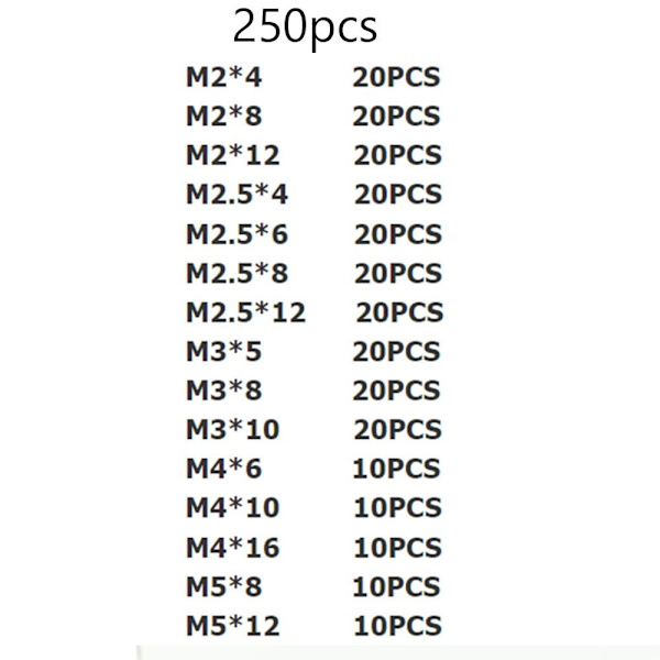 250 stk/æske massive nitter med riflede skafter Fasteners Sortiment