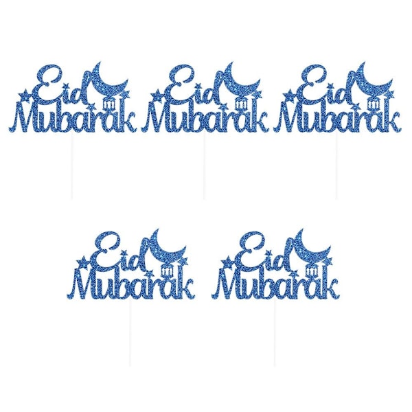 5 st Eid Mubarak Baking Cupcake Toppers C C