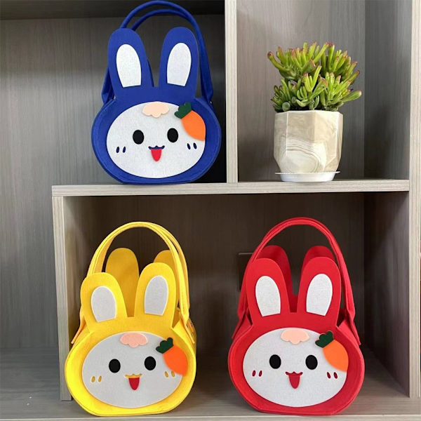 Filtveske Cartoon Rabbit Tote GUL yellow