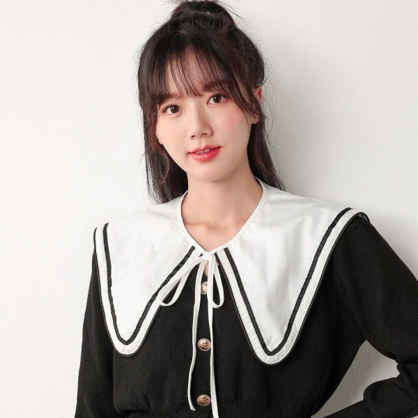 Lapel Fake Collar Shirt Collar SORT 3 3 black 3-3