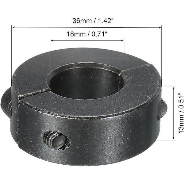 Akselin kaulukset kaksoisjaettu kiristyspanta 0,71 TUUMAA (18 mm) 0,71 0.71 Inch(18mm)
