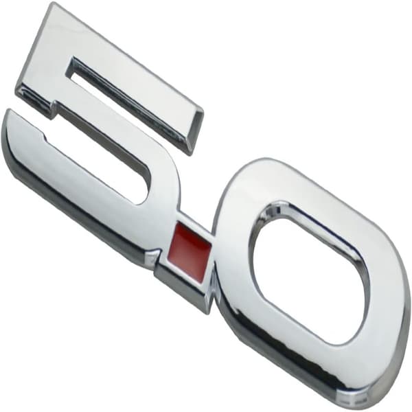 2 stk. 5.0 Nummer Emblem 3D Metal Logo Sidebilmærke