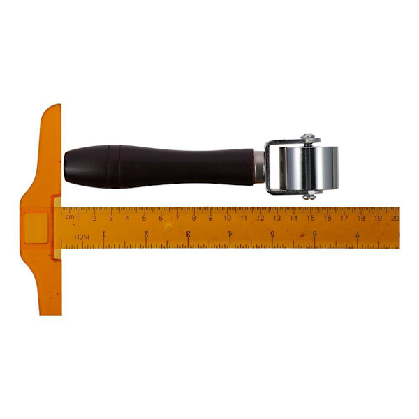 Trehåndtak Lær Press Edge Roller Leather Rolling Craft