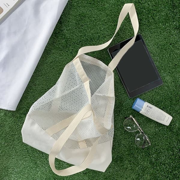 Mesh Skuldervesker Handleveske HVIT white
