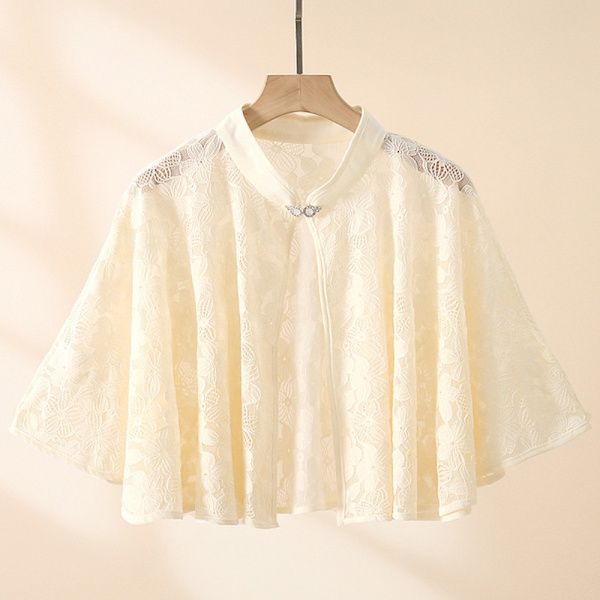 Rose Jacquard Polyesterihuivit Aurinkosuojahuivi APRICOT Apricot